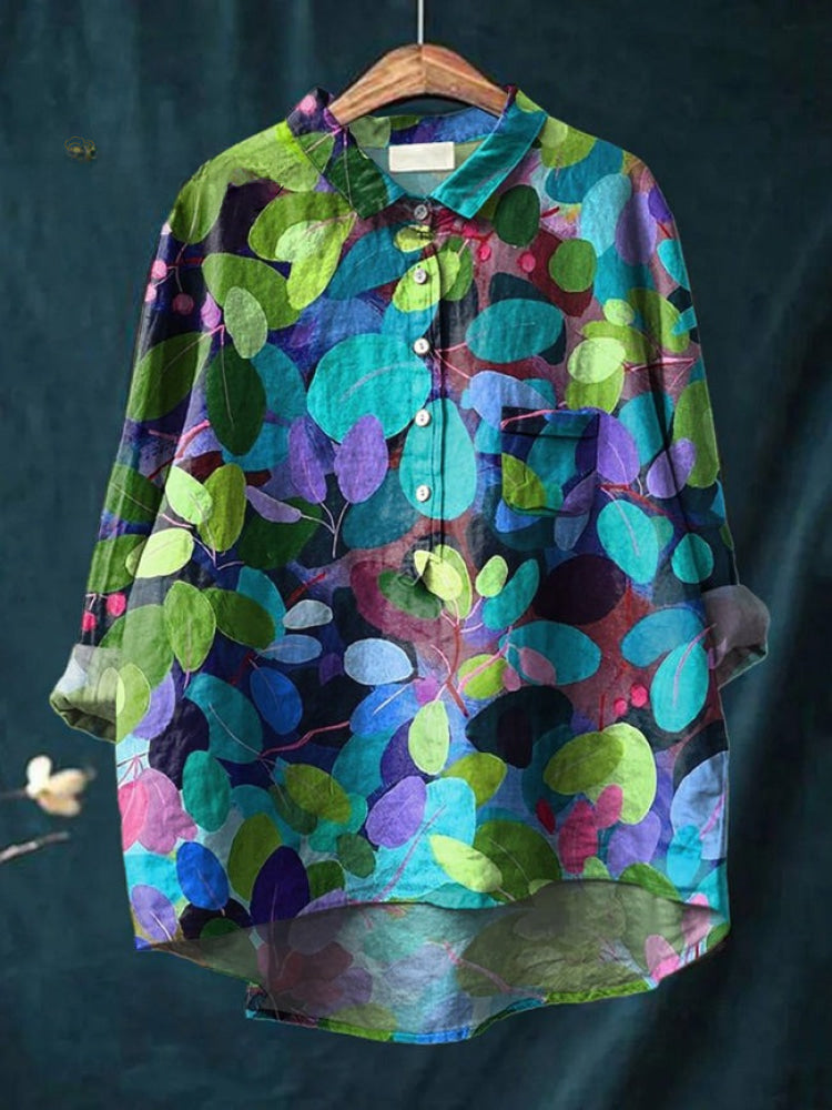 Tiziana – Chemise en lin à motifs