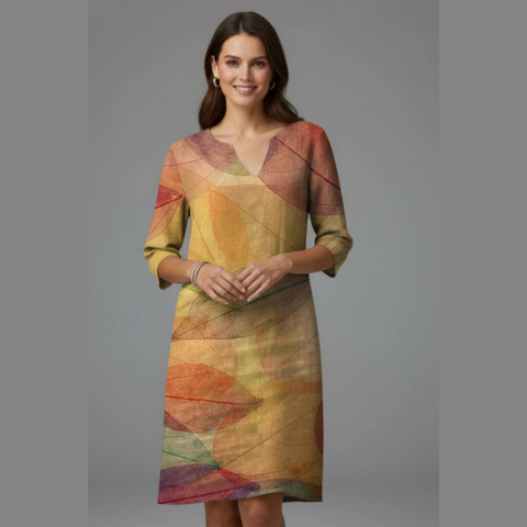Robe légère en lin pour femme | Midi