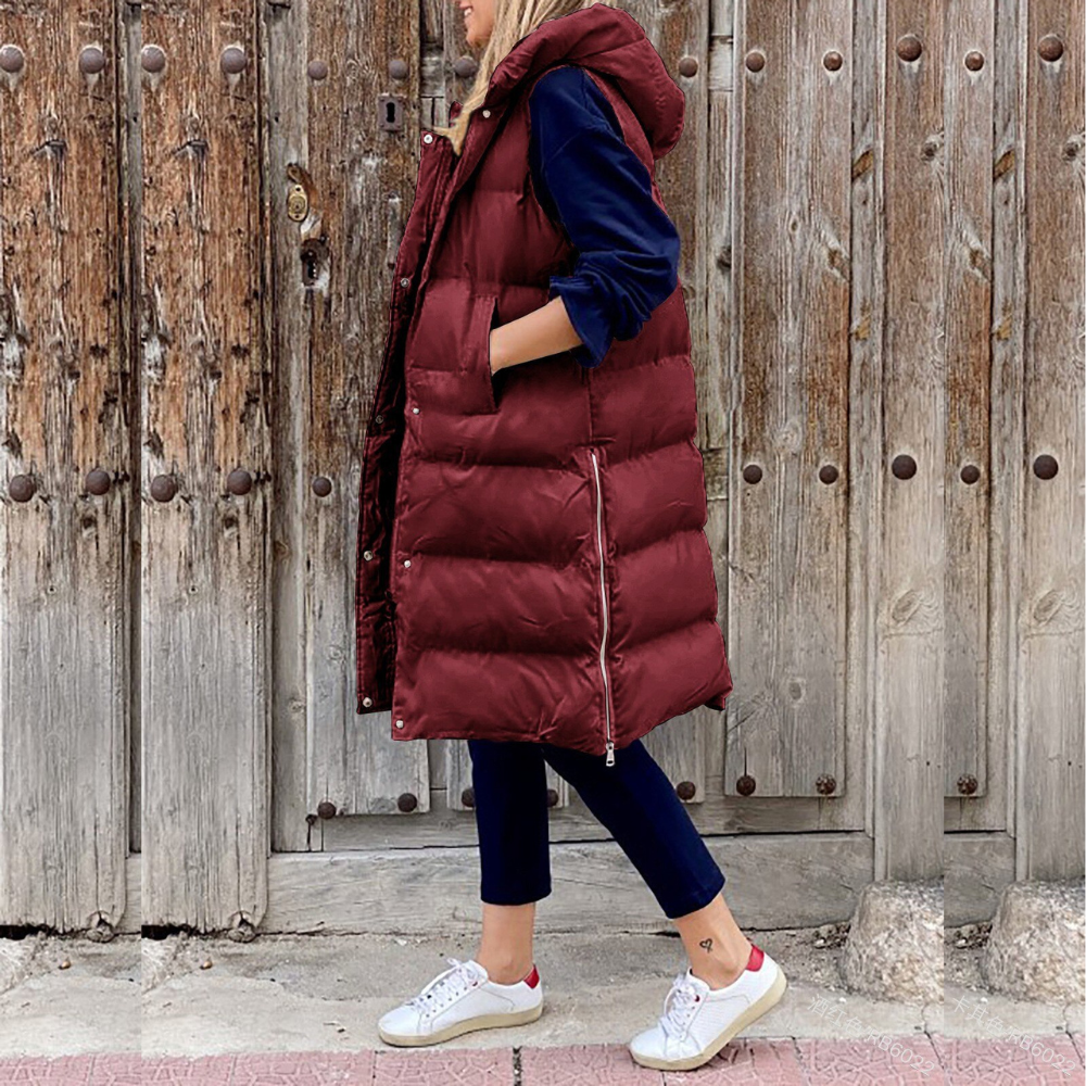 Christine - Manteau d'Hiver Long et Matelassé au Style Élégant