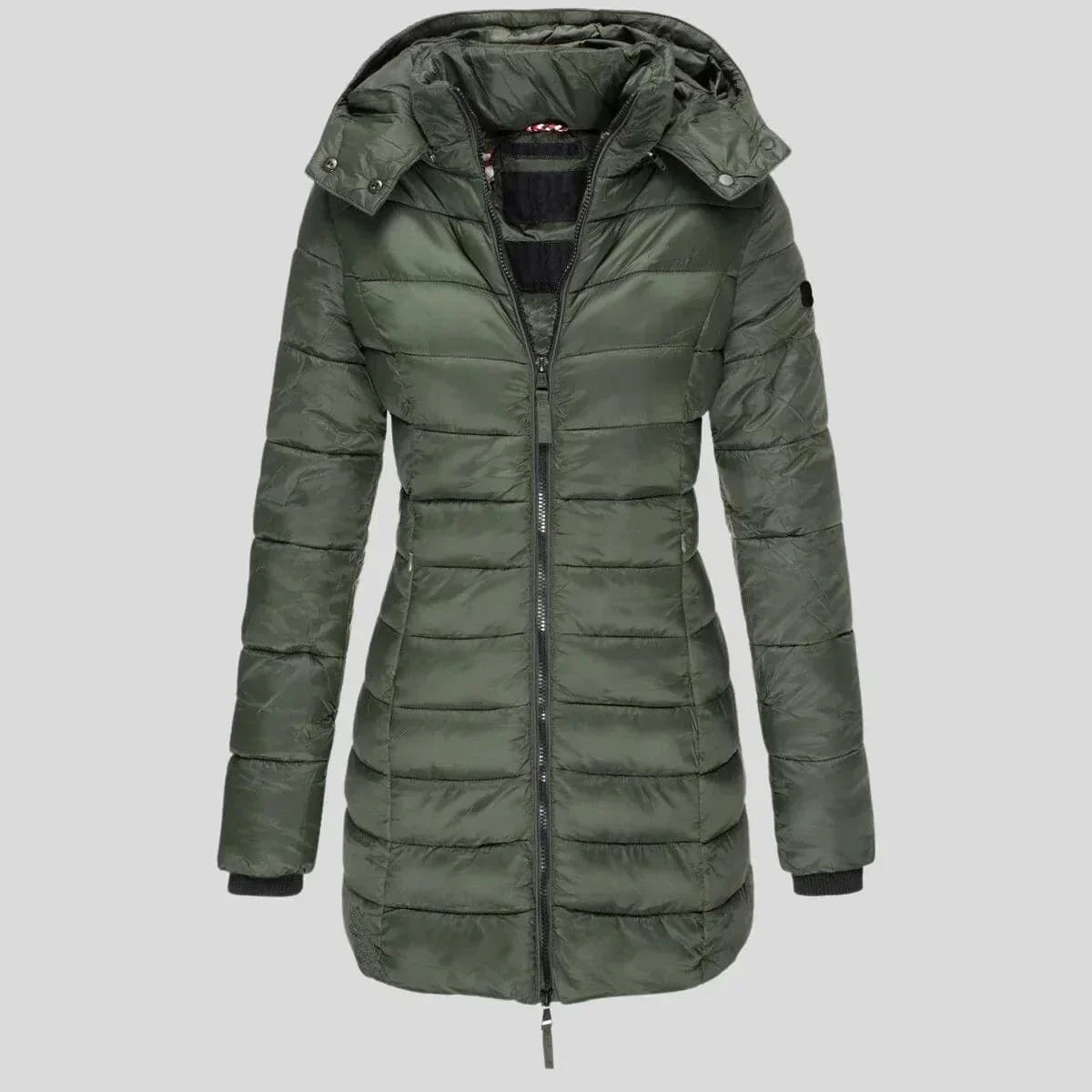 Linda - Manteau d'Hiver Long Élegant Matelassé