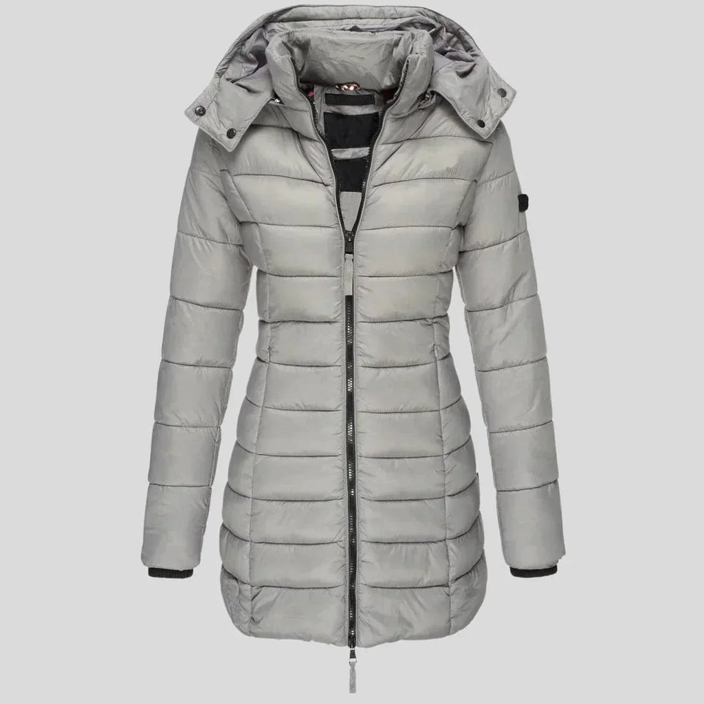 Linda - Manteau d'Hiver Long Élegant Matelassé