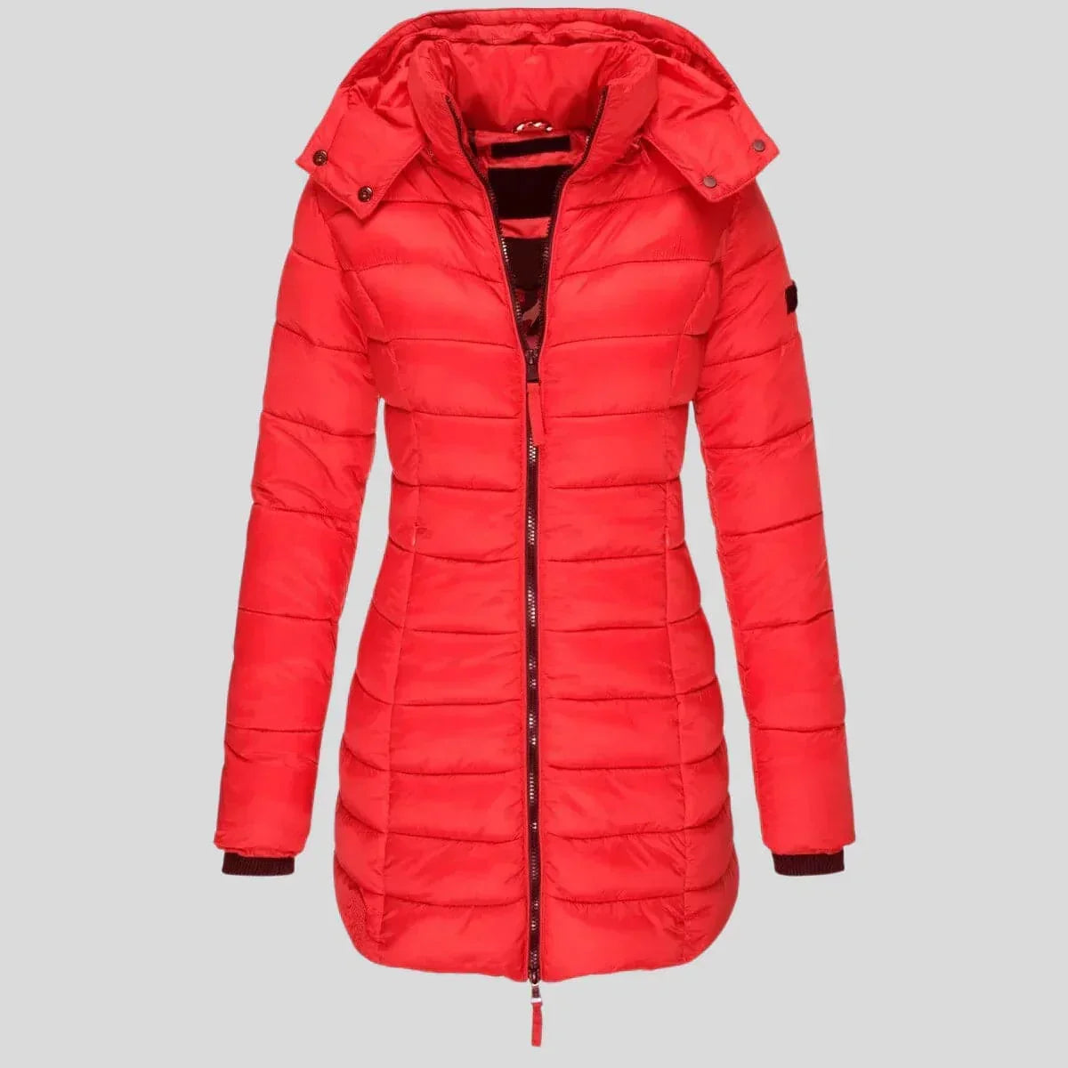 Linda - Manteau d'Hiver Long Élegant Matelassé