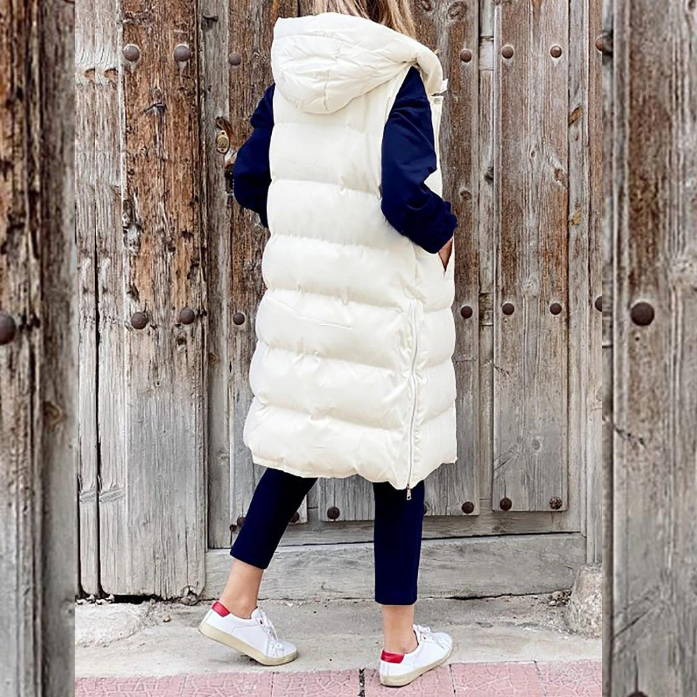Christine - Manteau d'Hiver Long et Matelassé au Style Élégant