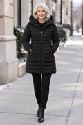 Manteau long à capuche chaud