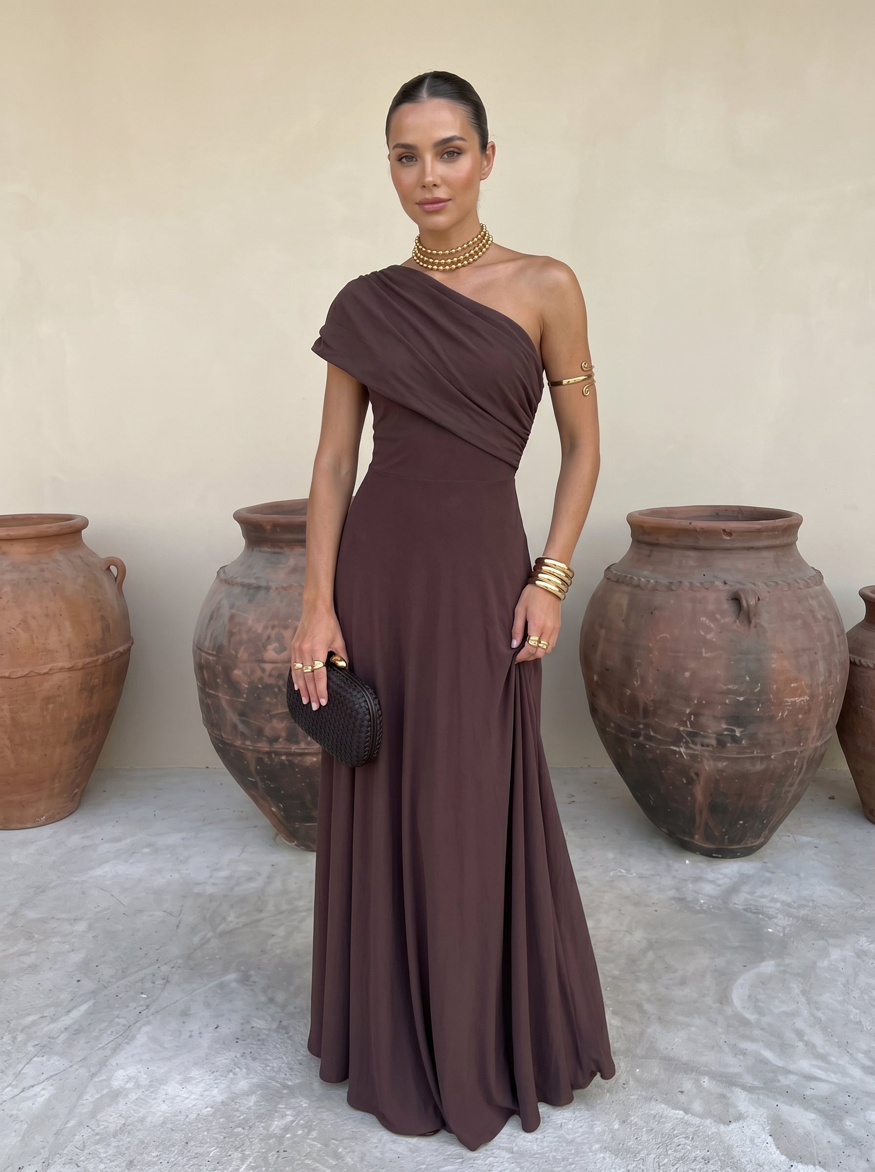 Toledo | Robe Maxikleid Femme Off-Shoulder