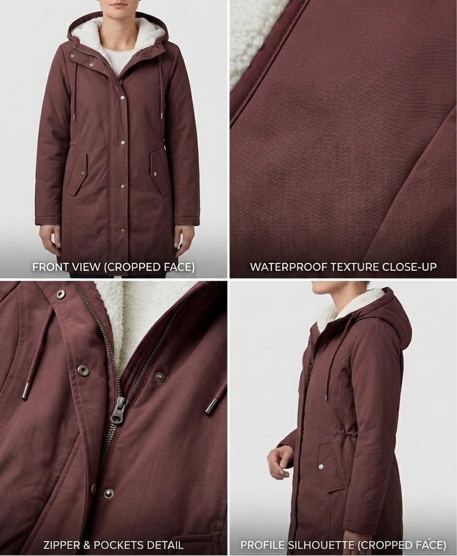 PARKA D'HIVER AVEC DOUBLURE EN POLAIRE POUR FEMMES