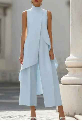 COMBINAISON PANTALON LARGE ASYMÉTRIQUE POUR FEMMES