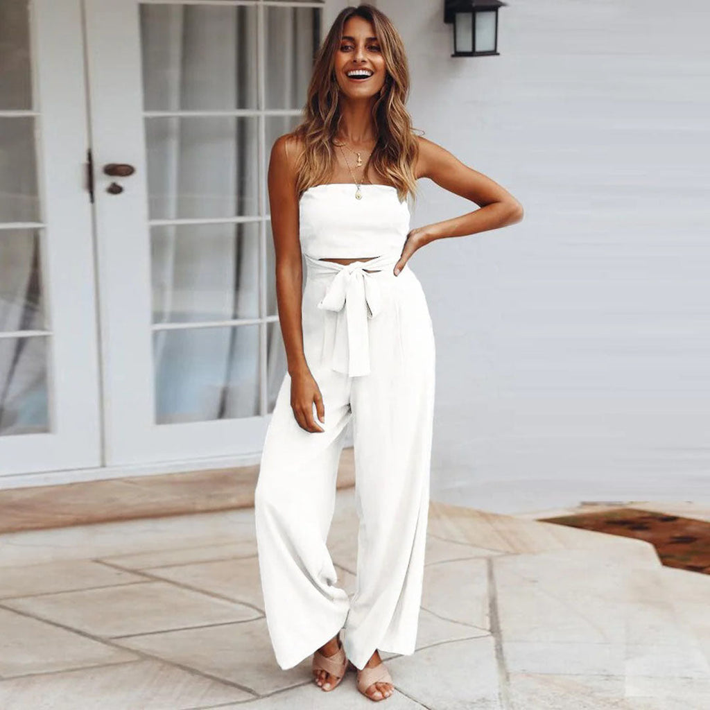 Combinaison Bandeau Avec Détails De Sangles Pour Femmes | Idéale Pour Soirées Et Événements