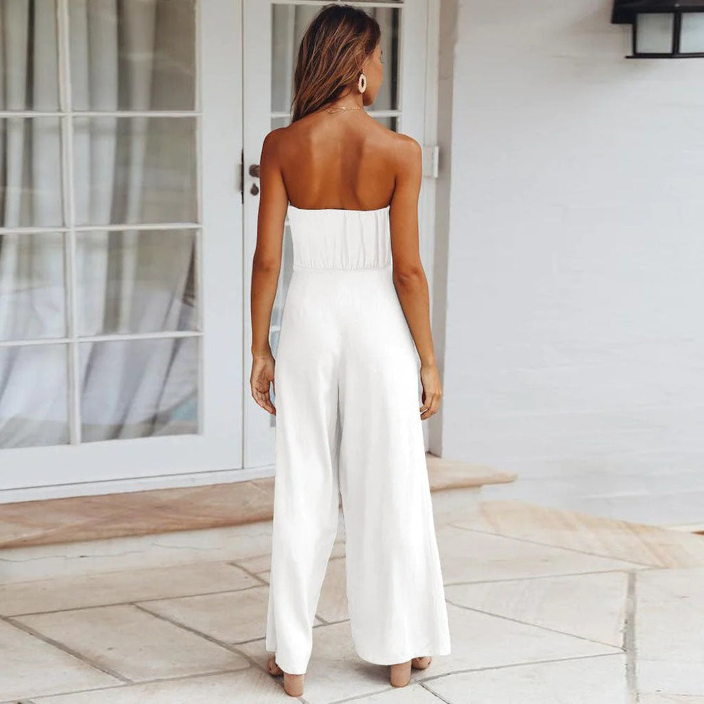 Combinaison Bandeau Avec Détails De Sangles Pour Femmes | Idéale Pour Soirées Et Événements