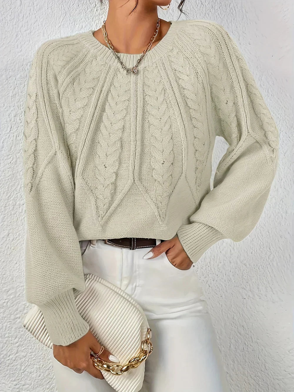 Diana | Pull en Tricot à Motif de Tresses Élégant et Confortable pour Femmes