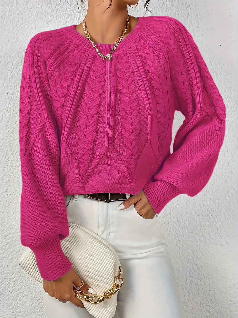 Diana | Pull en Tricot à Motif de Tresses Élégant et Confortable pour Femmes