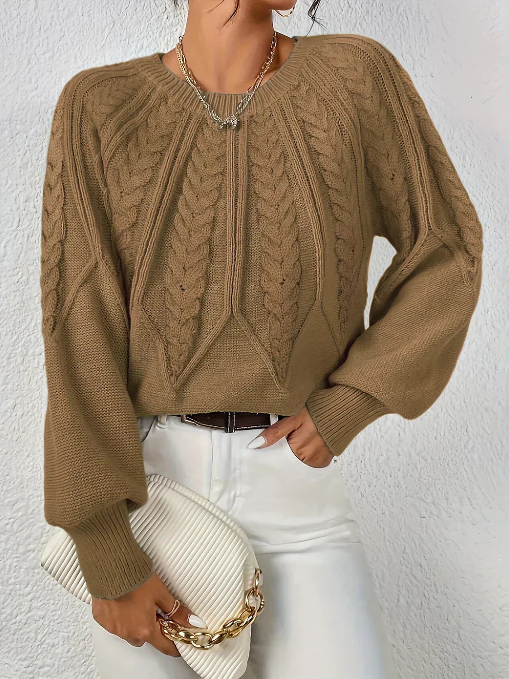 Diana | Pull en Tricot à Motif de Tresses Élégant et Confortable pour Femmes
