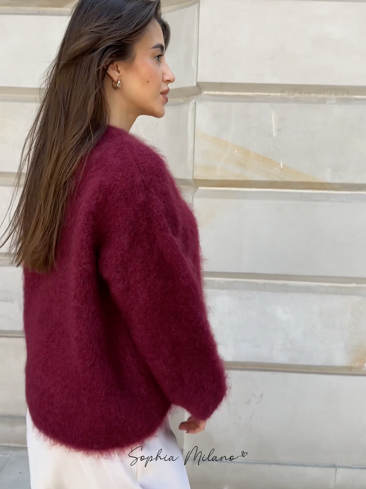 Pull élégant avec col rond et coupe décontractée
