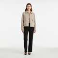 Veste courte à col chemise pour femmes