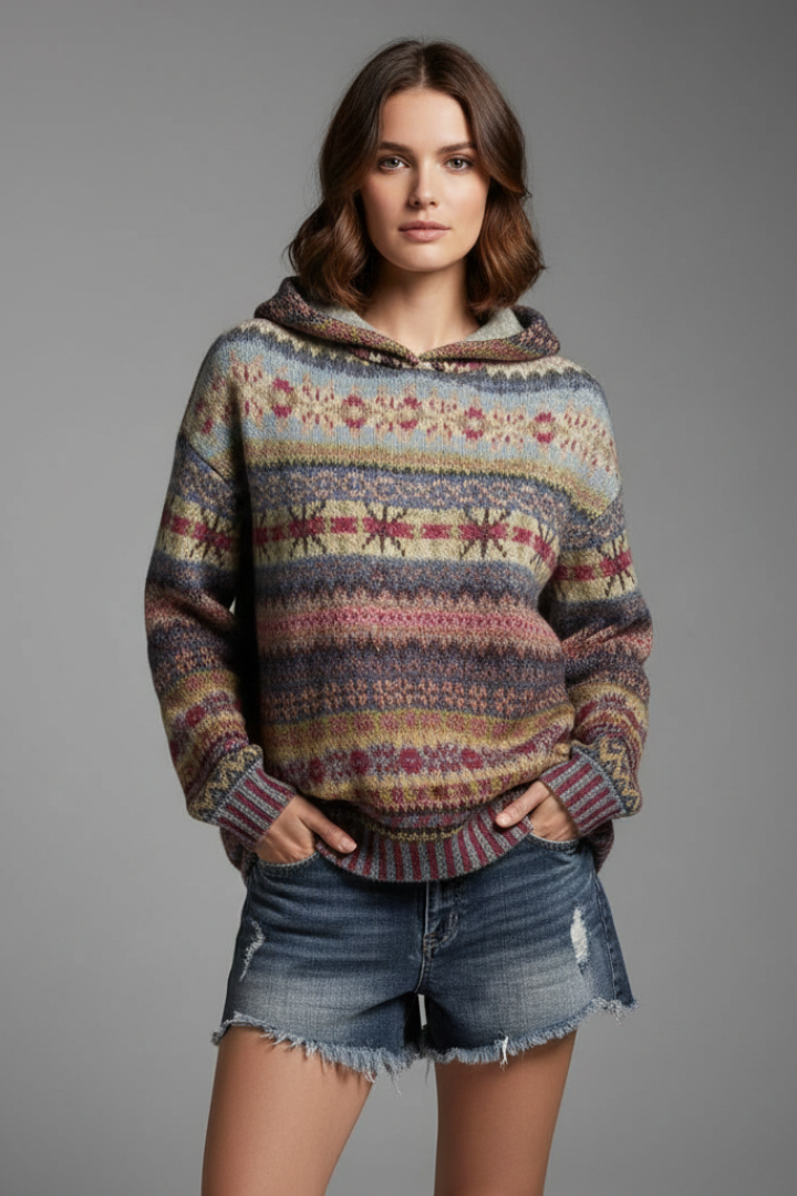 Dakota | Sweat à Capuche Femme avec Capuche et Poignets Côtelés