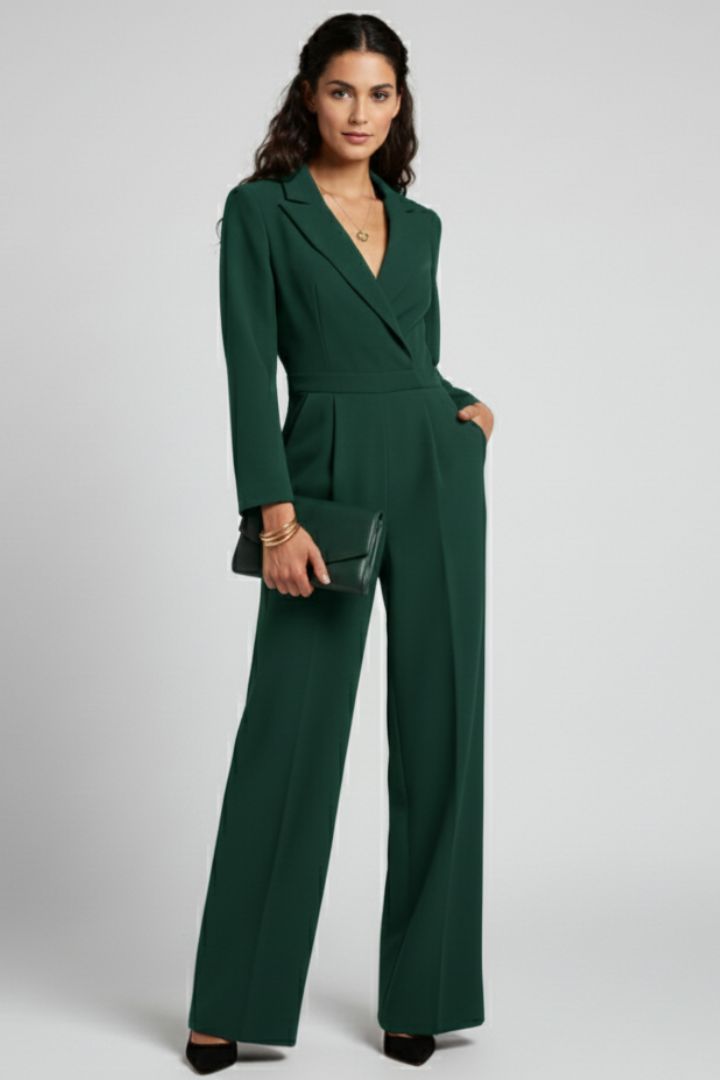 Charlotte | Combinaison Sur Mesure Avec Décolleté Croisé Et Jambes Amples Pour Femme