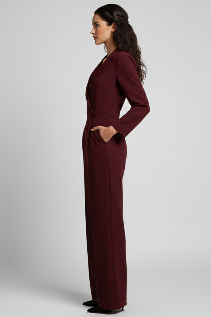 Charlotte | Combinaison Sur Mesure Avec Décolleté Croisé Et Jambes Amples Pour Femme