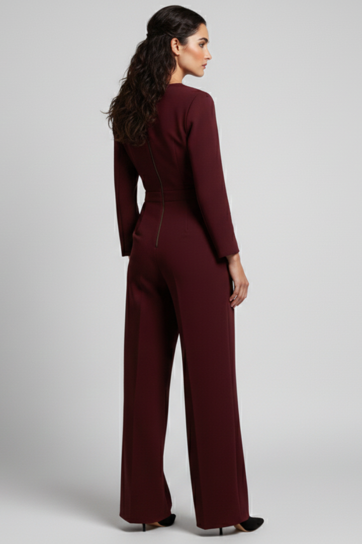 Charlotte | Combinaison Sur Mesure Avec Décolleté Croisé Et Jambes Amples Pour Femme