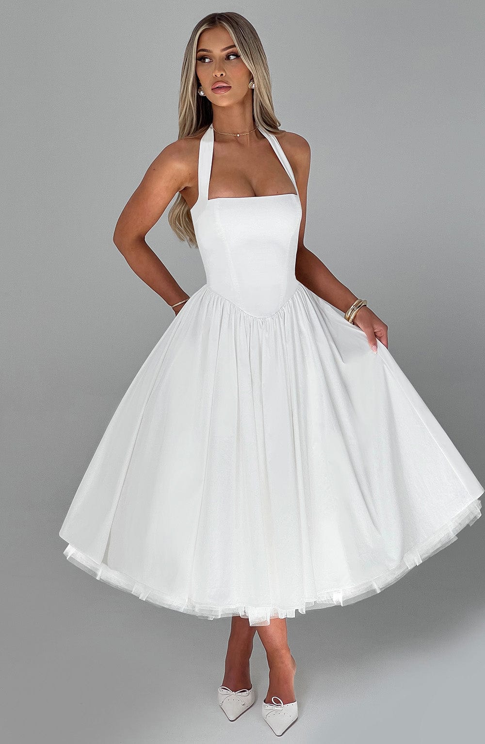 Robe Midi de Mariée Élégante Esplendor