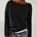 Pull Oversized en Tricot pour Femmes – Sweat-Shirt Décontracté à Col Ronde