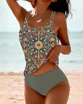 Ensemble de Maillot de Bain Tankini Imprimé