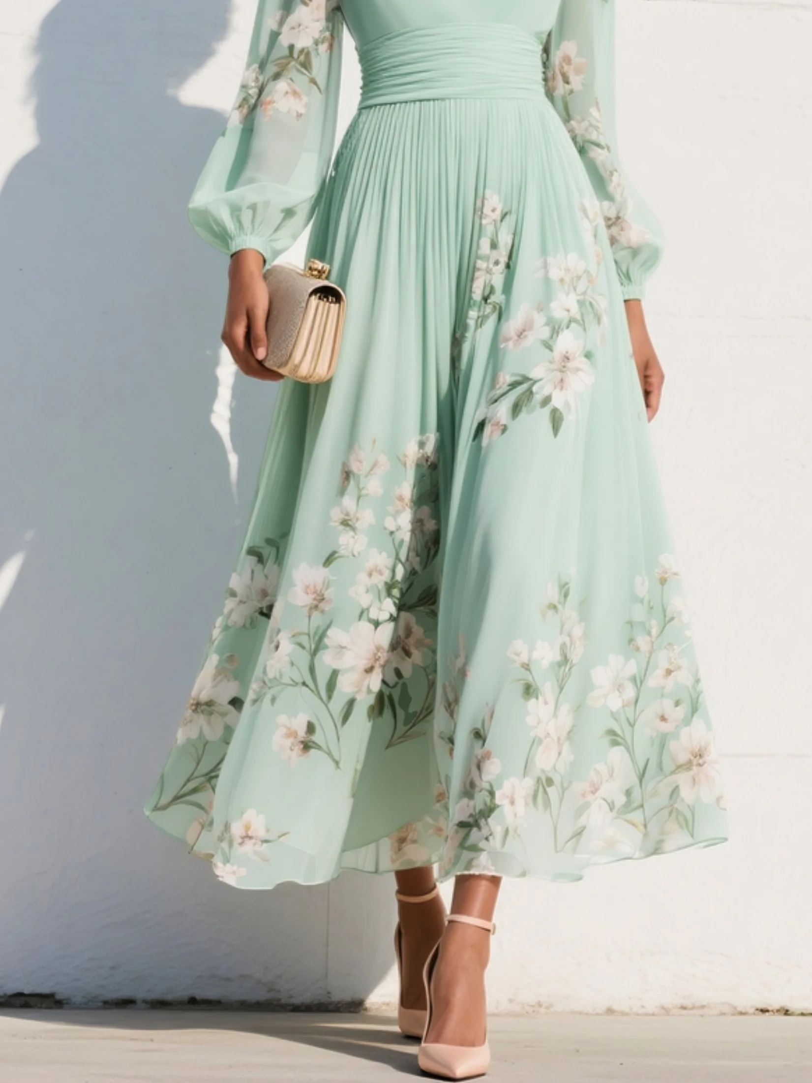 Odelia™ Robe Midi Fleurie