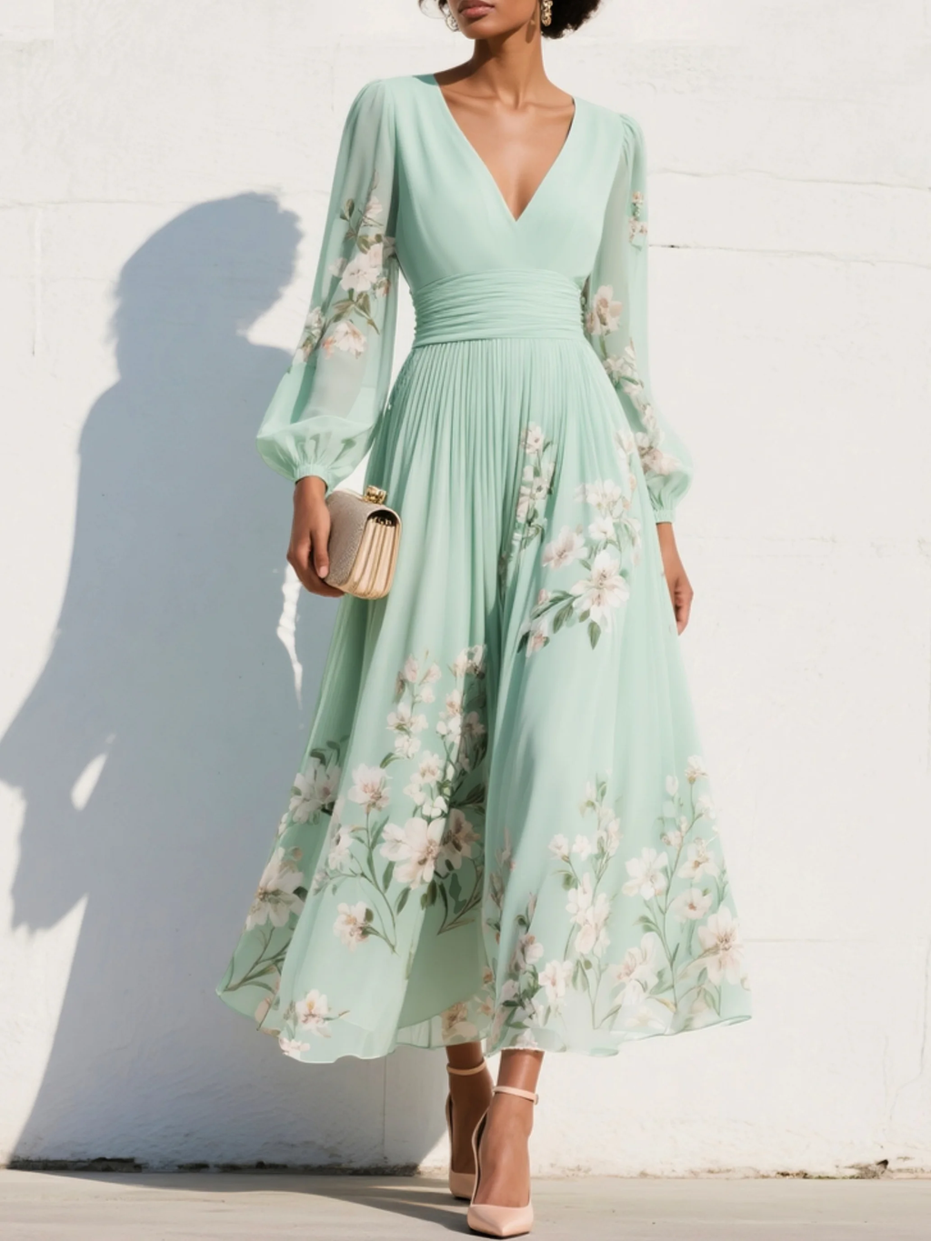 Odelia™ Robe Midi Fleurie