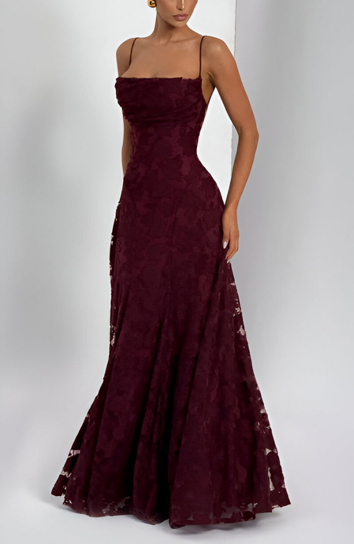 Robe Maxi Femme | Texture Florale 3D & Ligne A Romantique