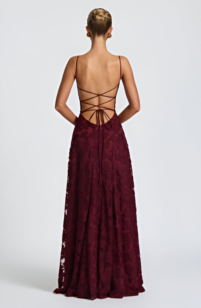 Robe Maxi Femme | Texture Florale 3D & A-Ligne Romantique