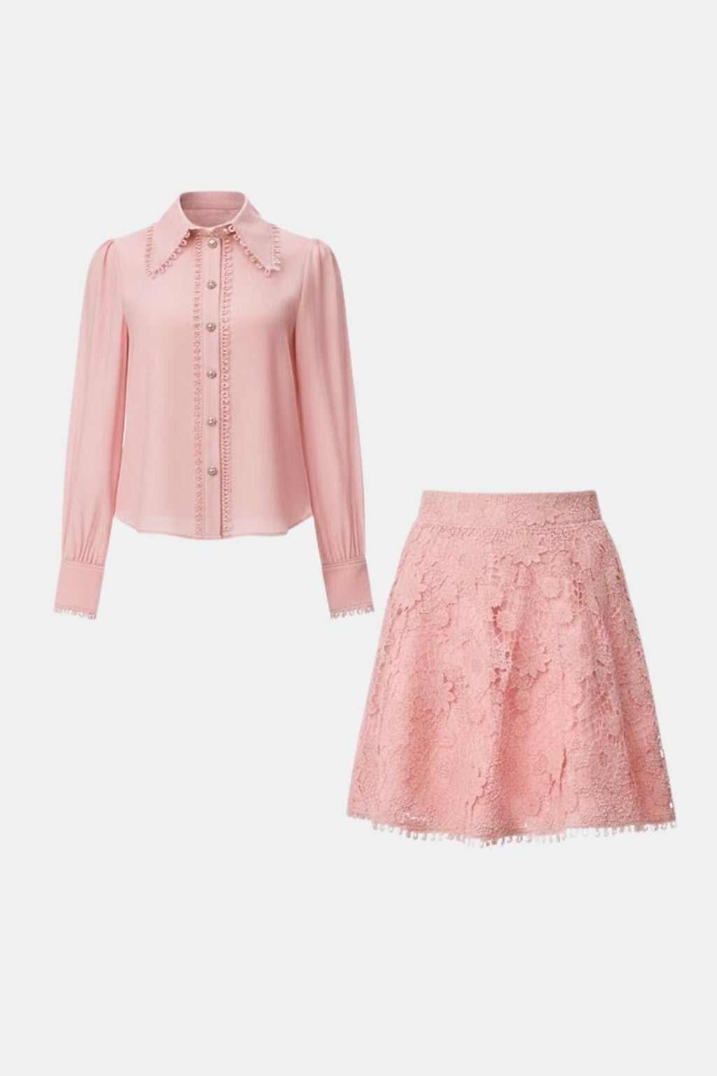 Ensemble Jupe et Chemise Coordonné Coupe Ajustée Pour Femme | Idéal Pour Événements de Jour et Occasions Spéciales