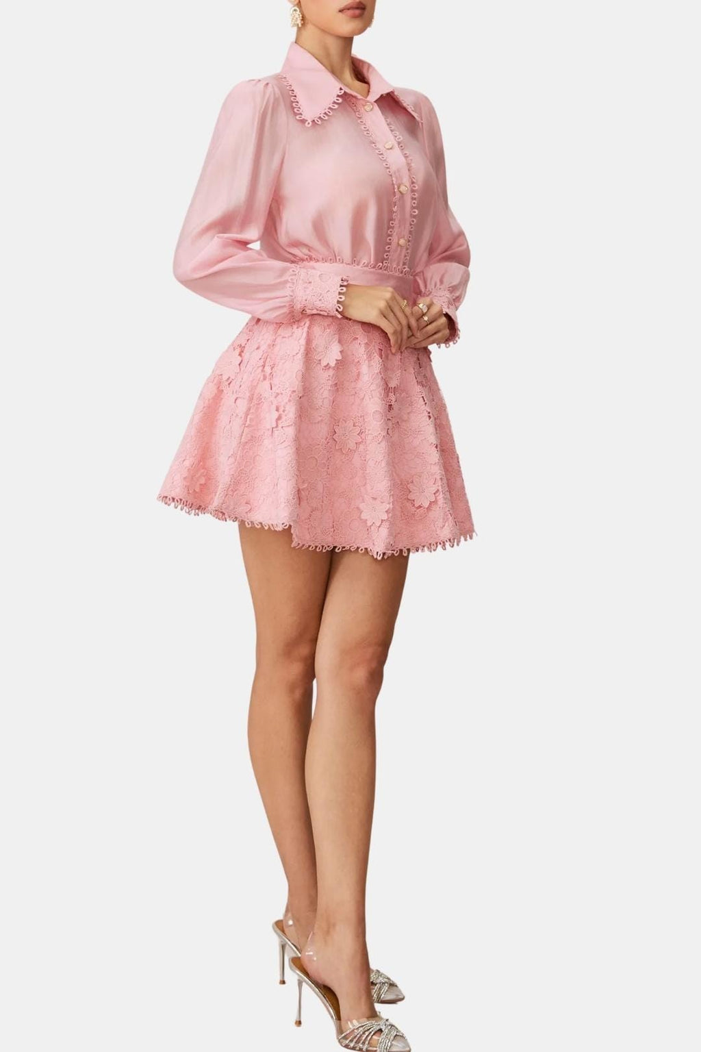 Ensemble Jupe et Chemise Coordonné Coupe Ajustée Pour Femme | Idéal Pour Événements de Jour et Occasions Spéciales