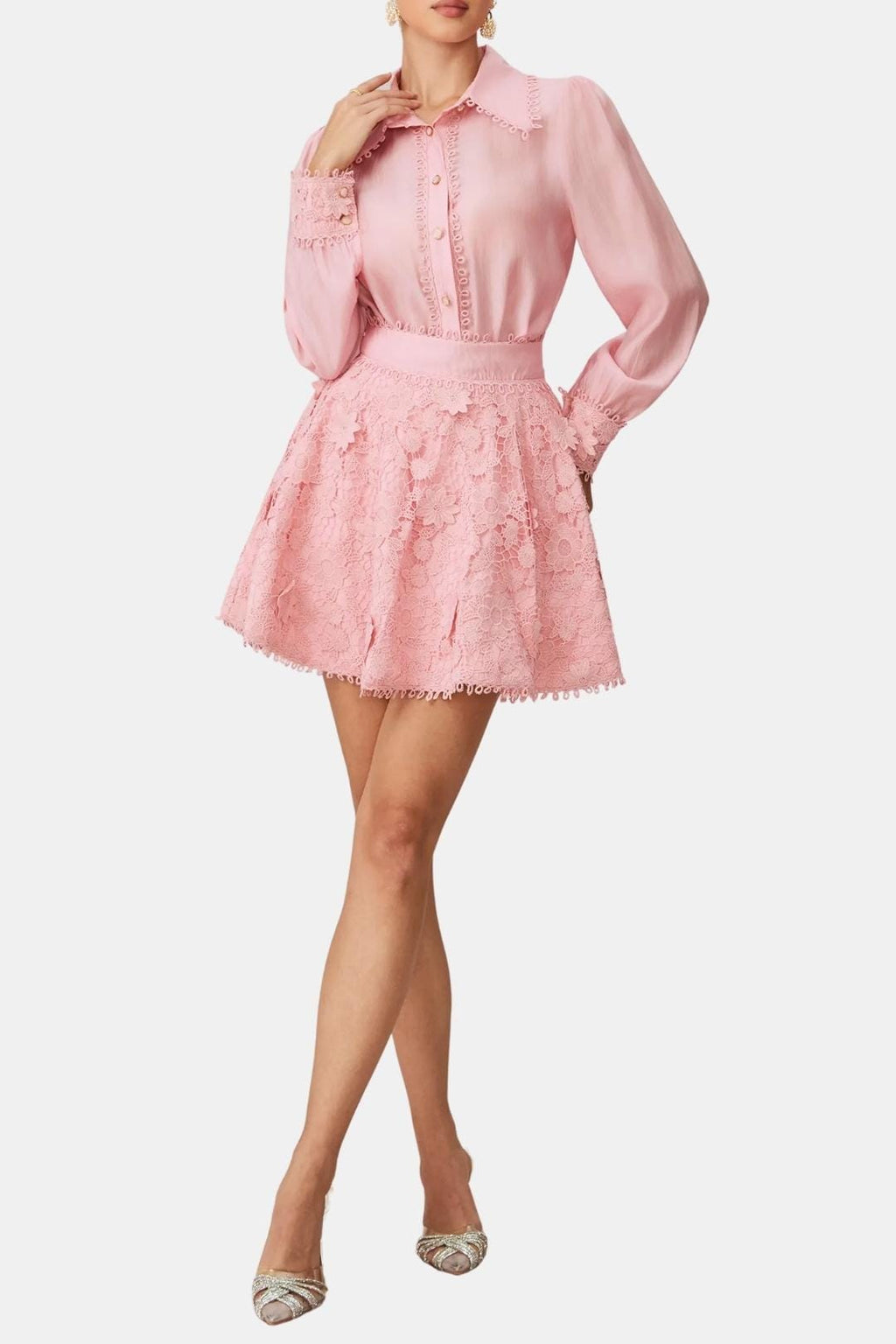 Ensemble Jupe et Chemise Coordonné Coupe Ajustée Pour Femme | Idéal Pour Événements de Jour et Occasions Spéciales