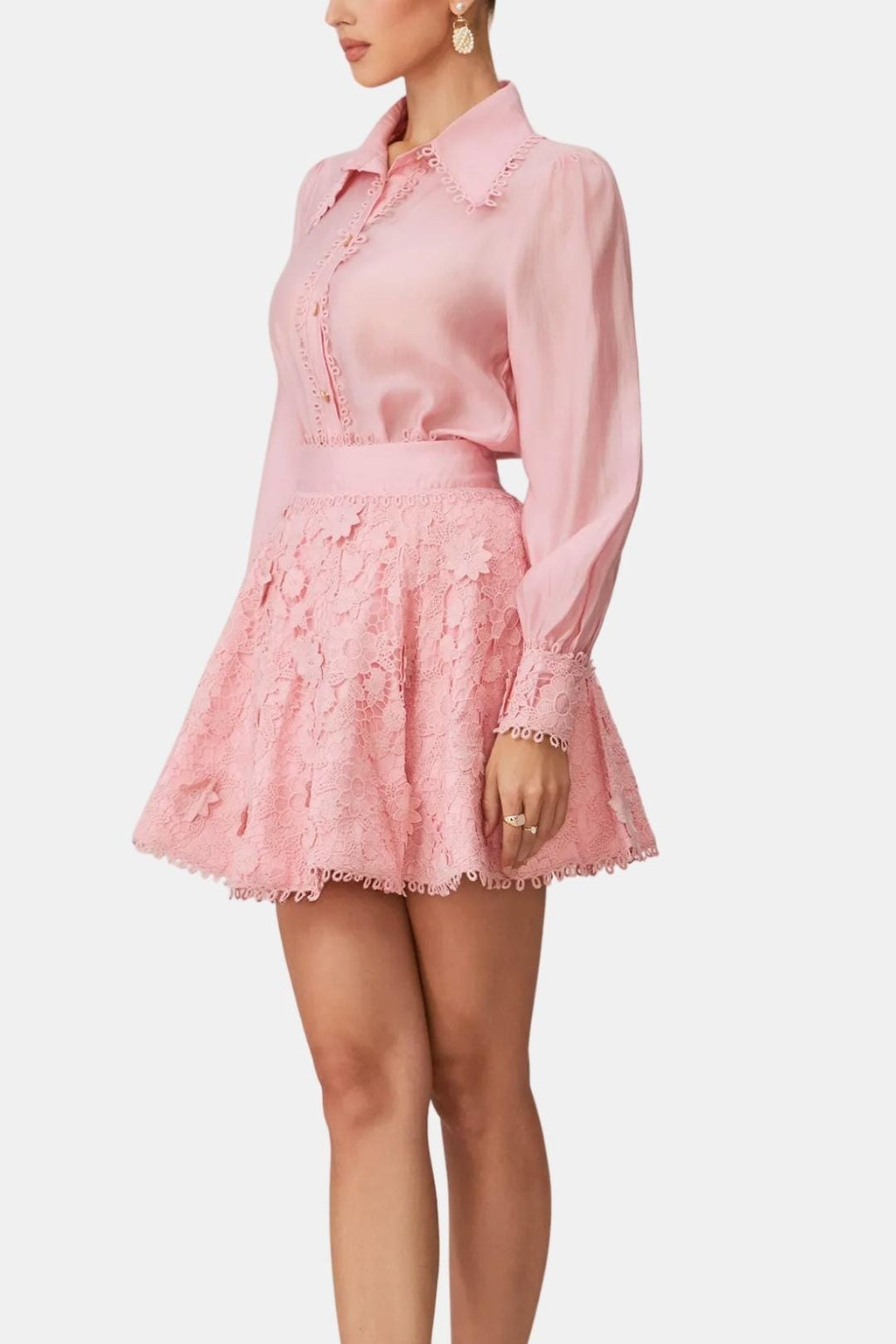 Ensemble Jupe et Chemise Coordonné Coupe Ajustée Pour Femme | Idéal Pour Événements de Jour et Occasions Spéciales