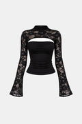 Top Avec Détail Découpé Et Manches Évasées Pour Femme | Idéal Pour Occasions Spéciales