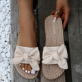 Sandales Plates Slip-On Avec Nœud Pour Femme | Idéal Pour Saison Estivale
