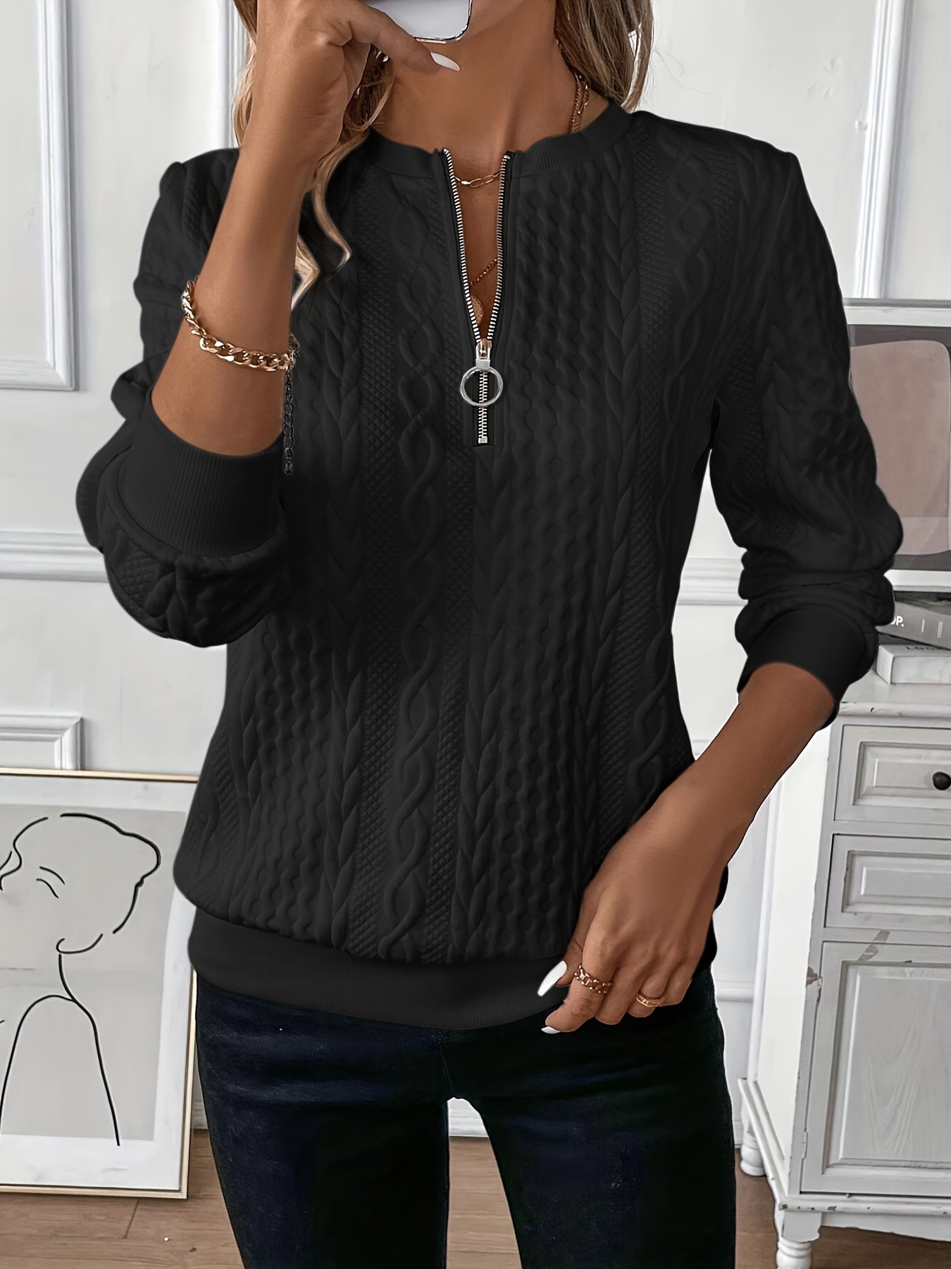 Katharina | Pull pour femmes élégant et moderne avec fermeture éclair