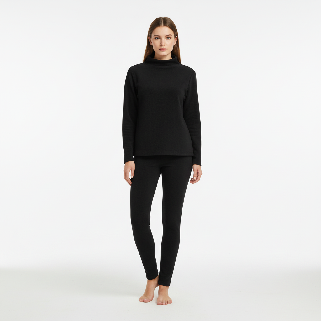 Ensemble d'Entraînement Femme avec Col Polo et Pantalons Droits
