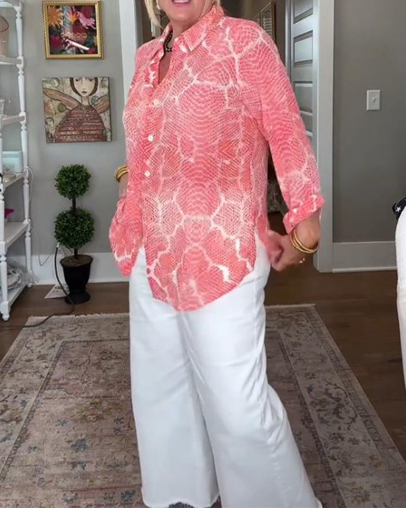 Blouse Texturée Boutonnée