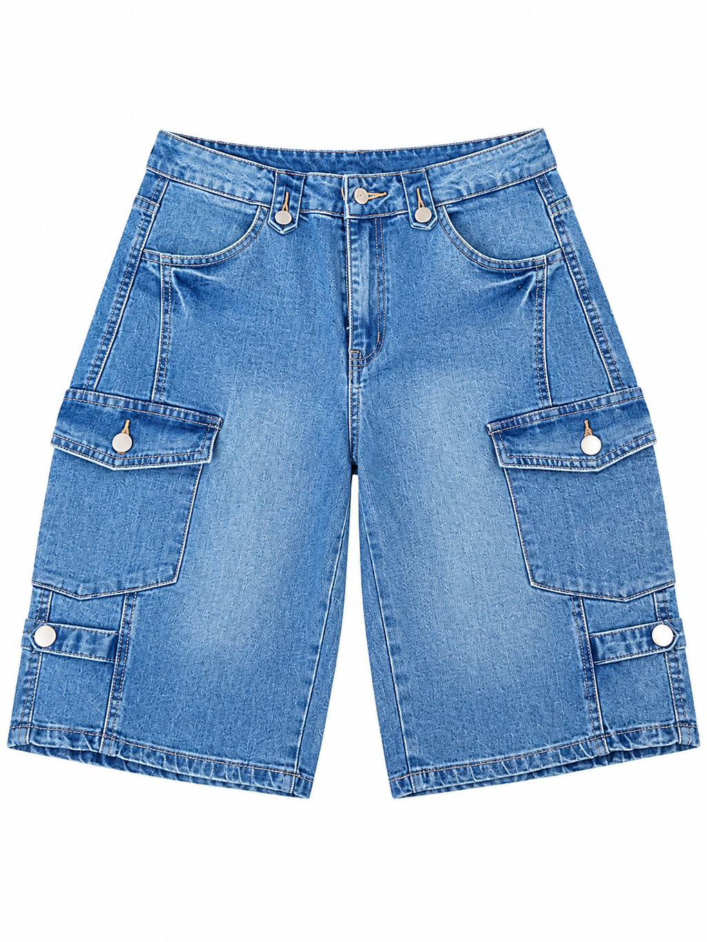 Movelia | Jean décontracté mi-genou avec taille confortable