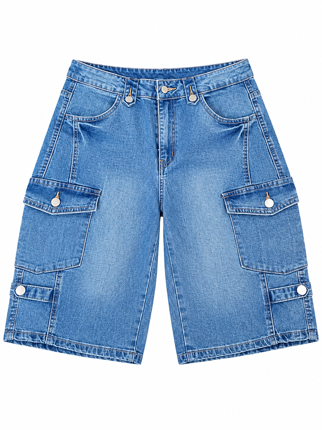 Movelia | Jean décontracté mi-genou avec taille confortable
