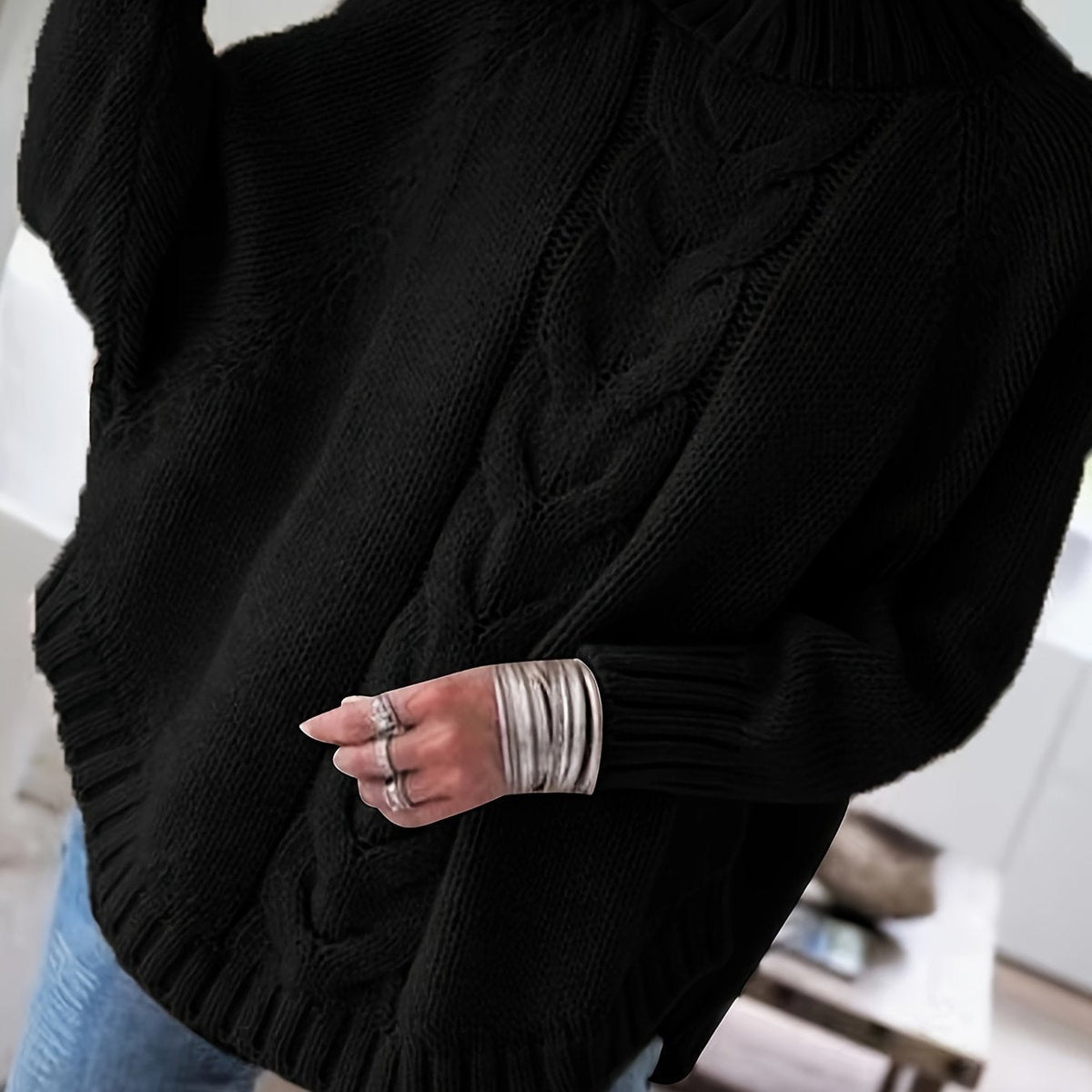 Nora | Pull en tricot doux et élégant avec col roulé