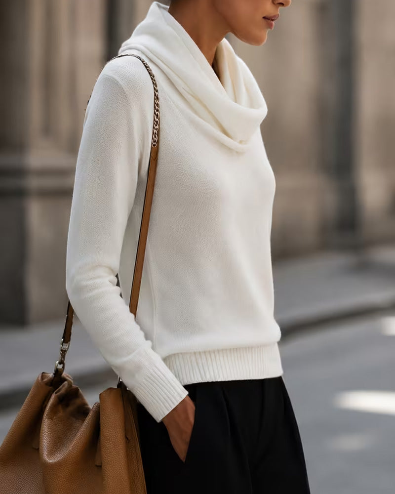 Pullover Col Mock Slim Fit Manches Longues