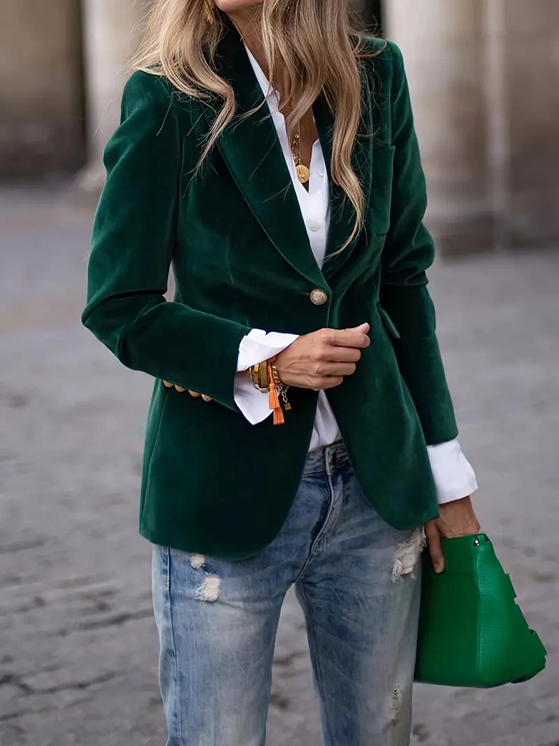 Amelia | Blazer en Velours Luxueux et Confortable pour Femmes