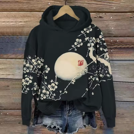 Freya | Sweat à capuche coloré et confortable avec motif jacquard
