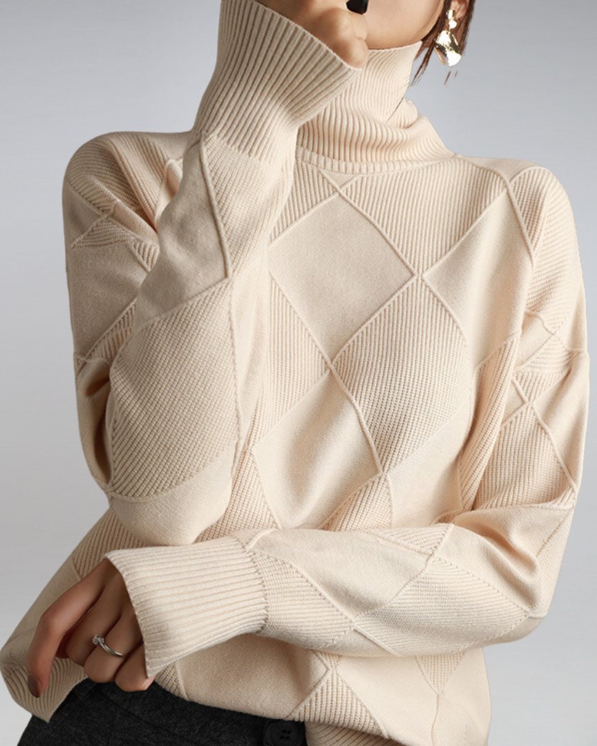 Elowen | Pull Col Roulé Élégant et Polyvalent