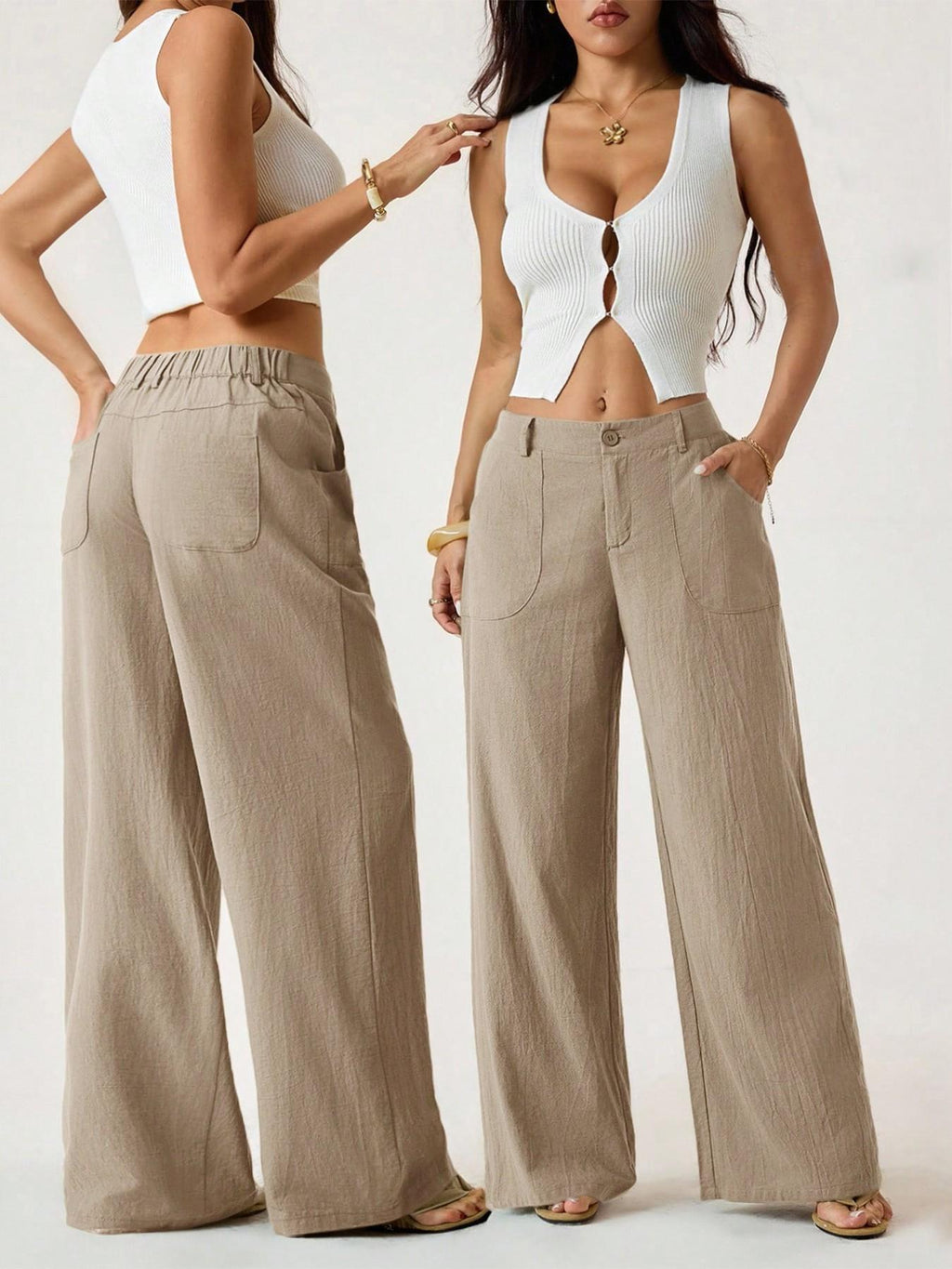 Oaklynn | Pantalon large élégant avec coupe classique