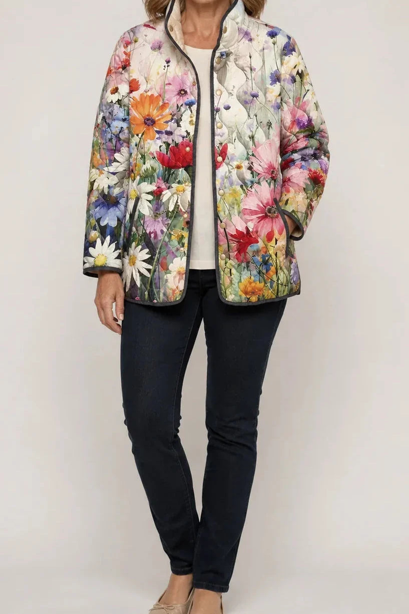 Lisa | Veste matelassée élégante et confortable pour femmes avec motif floral