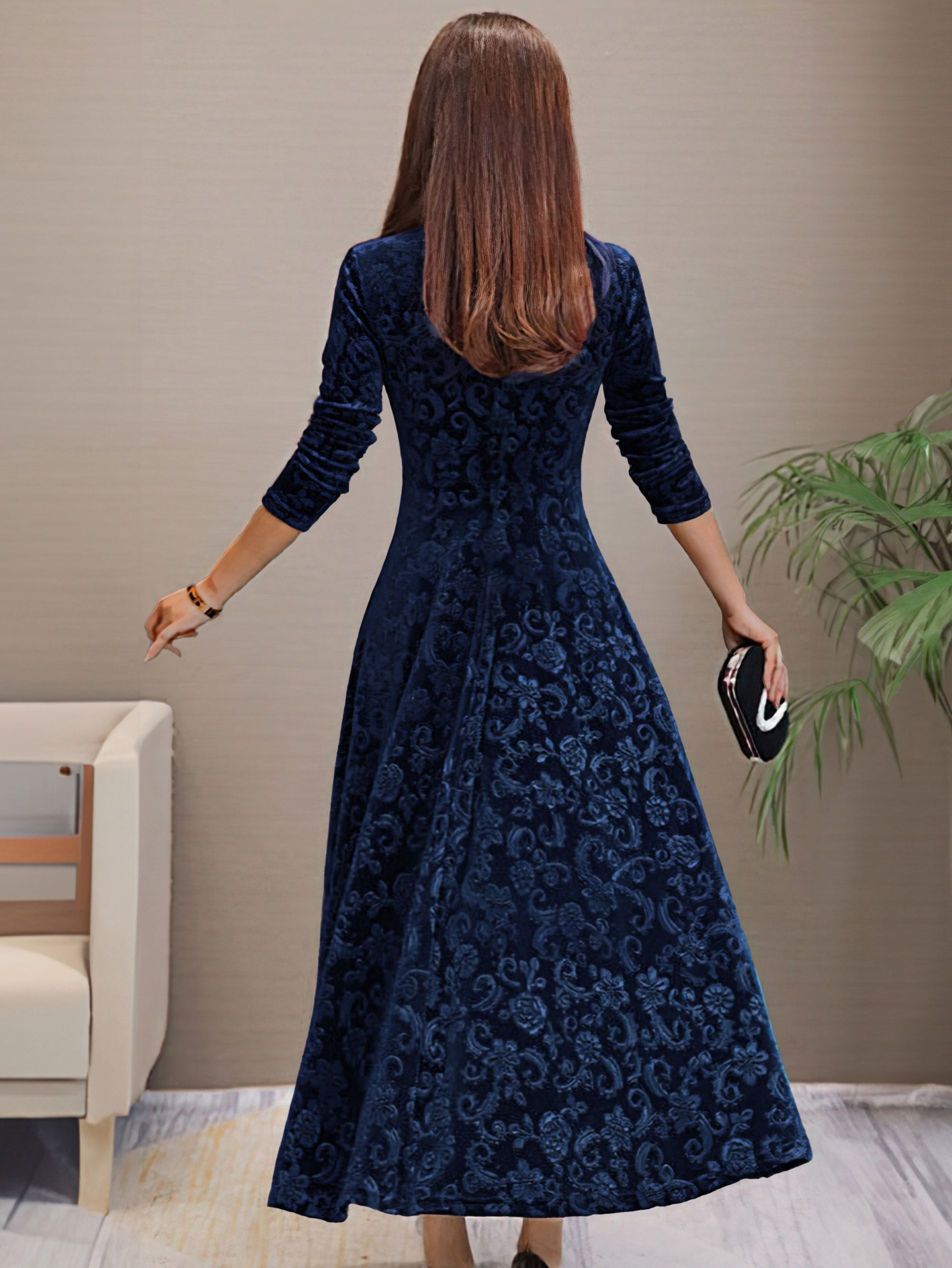 Nancy | Robe de fête en velours luxueux