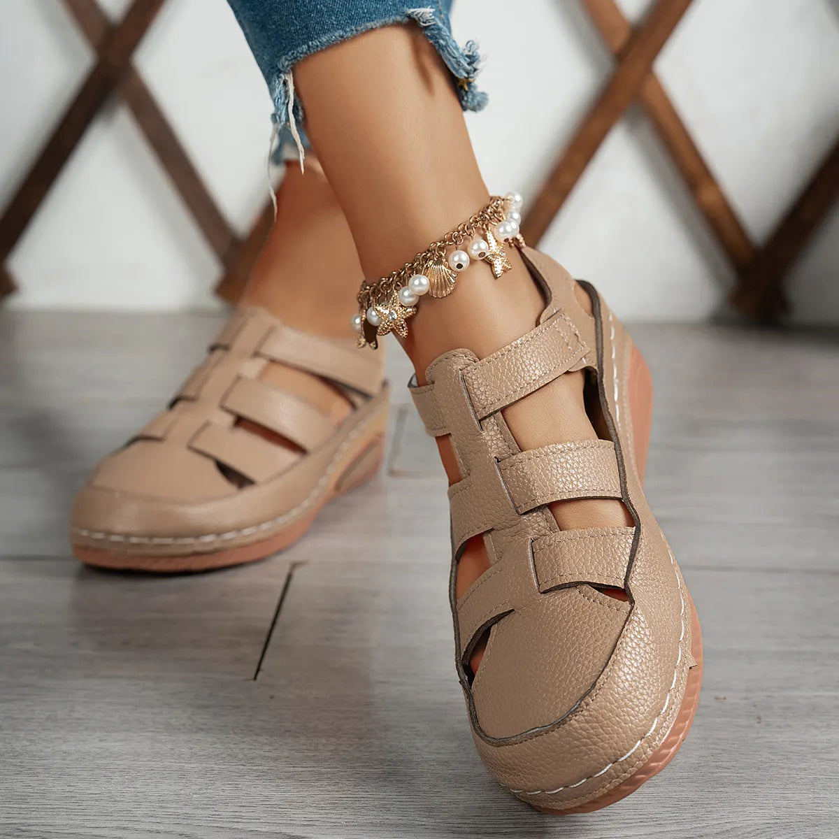 Soralia | Sandales pour femmes à la mode avec semelle de soutien