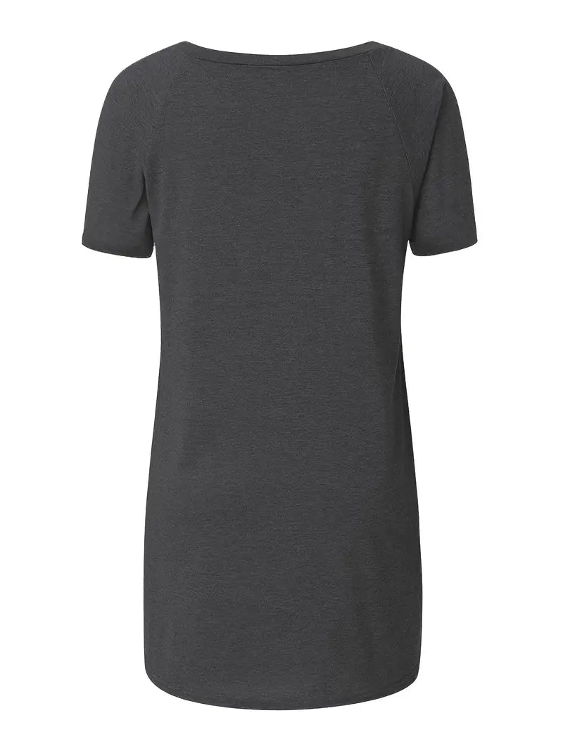 Faye™ - T-shirt long à col rond décontracté